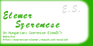 elemer szerencse business card